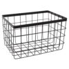 Καλάθι Μεταλλικό Μαύρο iliadis 32x22x20εκ. 7758124home