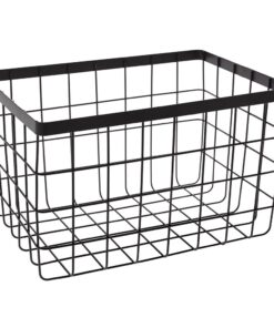 Καλάθι Μεταλλικό Μαύρο iliadis 32x22x20εκ. 7758124home