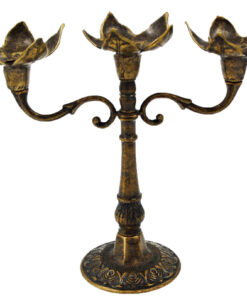 Κηροπήγιο 3 Θέσεων Μπρούτζινο Royal Art 25εκ. STL1858BR24home
