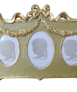 Κορνίζα 3 Θέσεων Ξύλινη-Polyresin Αντικέ PAPSHOP 23x16,3εκ. KI5224home