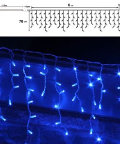 Λαμπάκια Κουρτίνα Σταλακτίτες 300 led Με Πρόγραμμα Μπλε Φως 600x70εκ. iliadis 7502324home