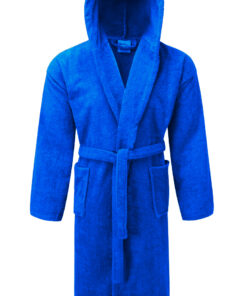 Μπουρνούζι Βαμβακερό Πετσετέ Με Κουκούλα Blue Extra Large 7010787-6XL24home