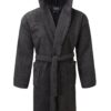 Μπουρνούζι Βαμβακερό Πετσετέ Με Κουκούλα Grey Large 7010787-7L24home