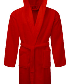 Μπουρνούζι Βαμβακερό Πετσετέ Με Κουκούλα Red Large 7010787-5L24home