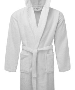 Μπουρνούζι Βαμβακερό Πετσετέ Με Κουκούλα White Small 7010787-9S24home