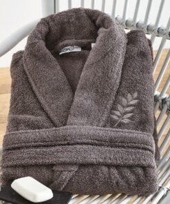 Μπουρνούζι Ενηλίκων Με Γιακά Βαμβακερό Extra Large Primus Carbon SB HOME24home
