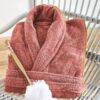 Μπουρνούζι Ενηλίκων Με Γιακά Βαμβακερό Medium Primus Coral SB HOME24home