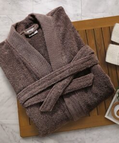 Μπουρνούζι Με Γιακά Βαμβακερό Small Elegante Grey Sb home24home