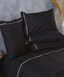 Παπλωματοθήκη Βαμβακερή Μονή 165x240εκ. Ios Black SB HOME24home