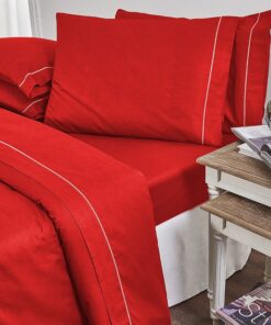 Παπλωματοθήκη Βαμβακερή Μονή 170x250εκ. Arcobaleno Bello Red 19V6924home
