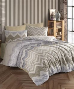 Παπλωματοθήκη Polycotton Μονή 160x240εκ. Αθηνά 406 Beige DimCol24home