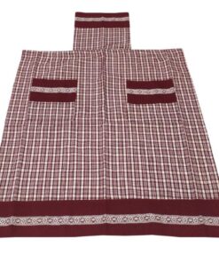 Ποδιά Ολόσωμη 60x80εκ. Υφαντή Βαμβακερή Vintage Bordeaux24home