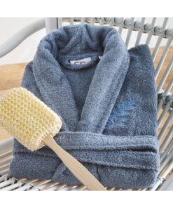 Μπουρνούζι Ενηλίκων Με Γιακά Βαμβακερό Small Primus Sky Blue SB HOME24home