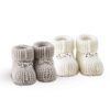 Σετ 2 Ζεύγη Πλεκτά Παπουτσάκια Αγκαλιάς Baby Shoes No 7 Ecru-Grey SB HOME24home