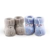 Σετ 2 Ζεύγη Πλεκτά Παπουτσάκια Αγκαλιάς Baby Shoes No 8 Blue-Grey SB HOME24home