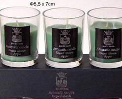 Σετ 3τμχ Κεριά Αρωματικά-Σε Γυάλινο Ποτηράκι Royal Art 5,5x7εκ. APO03A24home