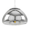 GloboStar® CRISTIN 00756 Μοντέρνο Κρεμαστό Φωτιστικό Οροφής Μονόφωτο 1 x G4 AC 230V Ασημί Νίκελ Γυάλινο Φ18 x Υ13cmGlobostar