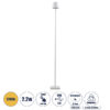 GloboStar® NEGA 60478 Μοντέρνο Επιδαπέδιο Φωτιστικό LED 2.2W 154lm 360° DC 5V Επαναφορτιζόμενο με Μπαταρία Li-ion 4000mAh - Διακόπτη Αφής - Θερμό Λευκό 2700K - Dimmable - D10 x H135cm - Λευκό - 2 Years WarrantyGlobostar