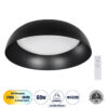 GloboStar® ANATOLIA 61261 Πλαφονιέρα Οροφής LED CCT 60W 6900lm 120° AC 220-240V - Εναλλαγή Φωτισμού μέσω Τηλεχειριστηρίου All In One Ψυχρό 6000k+Φυσικό 4500k+Θερμό 2700k Dimmable Φ43cm - Μαύρο - 3 Years WarrantyGlobostar