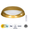 GloboStar® ANATOLIA 61266 Πλαφονιέρα Οροφής LED CCT 75W 8625lm 120° AC 220-240V - Εναλλαγή Φωτισμού μέσω Τηλεχειριστηρίου All In One Ψυχρό 6000k+Φυσικό 4500k+Θερμό 2700k Dimmable Φ60cm - Χρυσό - 3 Years WarrantyGlobostar