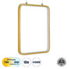 GloboStar® NEROBA 61305 Κρεμαστό Φωτιστικό Οροφής Linear Design LED CCT 18W 1980lm 360° AC 220-240V - Εναλλαγή Φωτισμού μέσω Διακόπτη On/Off All In One Ψυχρό 6000k+Φυσικό 4500k+Θερμό 2700k Μ29 x Π2 x Υ36cm - Χρυσό Βούρτσας - 3 Years WarrantyGlobostar