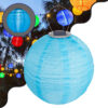 GloboStar® 71594 Αυτόνομο Ηλιακό Φωτιστικό Υφασμάτινη Γαλάζια Μπάλα Φ30cm LED SMD 1W 100lm με Ενσωματωμένη Μπαταρία 1200mAh - Φωτοβολταϊκό Πάνελ με Αισθητήρα Ημέρας-Νύχτας Αδιάβροχο IP65 Ψυχρό Λευκό 6000KGlobostar