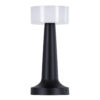 GloboStar® NANNA 76472 Μοντέρνο Επιτραπέζιο Φωτιστικό Πορτατίφ LED 1.5W 105lm 120° DC 5V Επαναφορτιζόμενο με Μπαταρία Li-ion 1800mAh - Διακόπτη Αφής με 3 Εναλλαγές Φωτισμού CCT Θερμό - Φυσικό - Ψυχρό 1500K - 4500K - 6000K Dimmable - D9 x 21cm - ΜαύροGlobostar