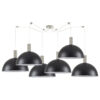 SE21-NM-4-NM6-MS40 ADEPT TUBE Nickel Matt Pendant Black Metal Shade+Homelighting