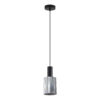 SE21-BL-4-GL1 ADEPT TUBE Black Pendant Smoked Glass+Homelighting