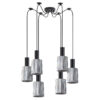 SE21-BL-4-BL6-GL1 ADEPT TUBE Black Pendant Smoked Glass+Homelighting