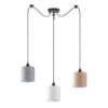 SE21-BL-B10-BL3-SH12 ADEPT FLEX White, Grey, Brown Fabric Shade Pendant+Homelighting