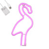 GloboStar® 78573 Φωτιστικό Ταμπέλα Φωτεινή Επιγραφή NEON LED Σήμανσης FLAMINGO 5W με Καλώδιο Τροφοδοσίας USB - Μπαταρίας 3xAAA (Δεν Περιλαμβάνονται) - ΡοζGlobostar