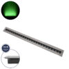 GloboStar® UNDERGROUND-REMVI 90194-G Χωνευτό Φωτιστικό Wall Washer Δαπέδου LED 18W 1440lm 10° DC 24V Αδιάβροχο IP68 L100 x W9 x H7.2cm Πράσινο - Ανοξείδωτο Ατσάλι - 3 Years WarrantyGlobostar