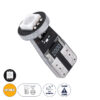 GloboStar® 95650 Λάμπα Αυτοκίνητου LED T10 W5W 2rd Generation Can-Bus Series 1xSMD5050 1.5W 120lm 120° DC 12-16V IP20 Φ1 x H2.2cm ΠορτοκαλίGlobostar