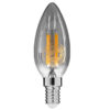 GloboStar® 99061 Λάμπα E14 C35 Κεράκι LED FILAMENT 4W 400 lm 320° AC 85-265V Edison Retro με Φιμέ Γυαλί Θερμό Λευκό 2700 K DimmableGlobostar