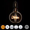 GloboStar® 99255 Λάμπα LED Ultra Thin Soft S Spiral Letter Filament E27 G125 DREAM Γλόμπος 2.4W 204lm 360° AC 220-240V IP20 Φ12.5 x Υ18cm Ultra Θερμό Λευκό 2200K με Μελί Γυαλί - Dimmable - 3 Years WarrantyGlobostar