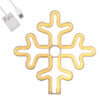 GloboStar® 78582 Φωτιστικό Ταμπέλα Φωτεινή Επιγραφή NEON LED Σήμανσης SNOWFLAKE 5W με Καλώδιο Τροφοδοσίας USB - Μπαταρίας 3xAAA (Δεν Περιλαμβάνονται) - Θερμό Λευκό 2700KGlobostar