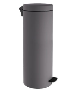 Καλάθι Απορριμμάτων 30lt Soft Close Ανοξείδωτο Matt Concrete Grey Pam & Co Φ25x65εκ. 2565-16324home
