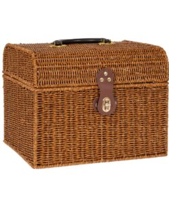 Καλάθι Πικ Νικ Rattan-Πλαστικό Καφέ iliadis 35x26x26/33εκ. 8594024home
