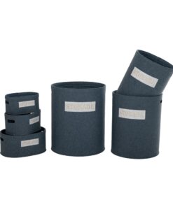 Καλάθι Σετ 6τμχ Τσόχινα Γκρι STORAGE 48x35x55εκ.-26x18x14εκ. iliadis 8576824home