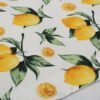 Καρές Εμπριμέ Polycotton Αλέκιαστος 90x90εκ.  Lemon 457 White-Yellow DimCol24home