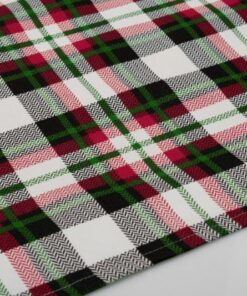 Καρές Εμπριμέ Polycotton Αλέκιαστος 90x90εκ. Tartan 493 Red-Green DimCol24home
