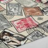 Καρές Εμπριμέ Polycotton Αλέκιαστος 90x90εκ. Vintage Post Stamps 482 Ecru DimCol24home