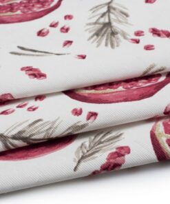 Καρές Polycotton Αλέκιαστος 90x90εκ. Pomegranate 458 White DimCol24home