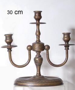 Κηροπήγιο 3Κερο Μπρούτζινο Royal Art 30εκ. STL1275BR24home