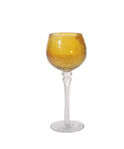 Κηροπήγιο Γυάλινο Κρακελέ Μελί 21εκ. Royal Art AAN4100/21A24home