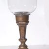 Κηροπήγιο Μπρούτζινο Με Γυαλί Royal Art 50εκ. STL1331BR24home