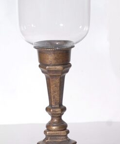 Κηροπήγιο Μπρούτζινο Με Γυαλί Royal Art 50εκ. STL1331BR24home