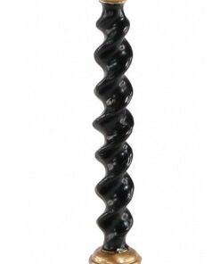 Κηροπήγιο Polyresin Μαύρο-Χρυσό PAPSHOP 7x7x21,5εκ. KI8124home