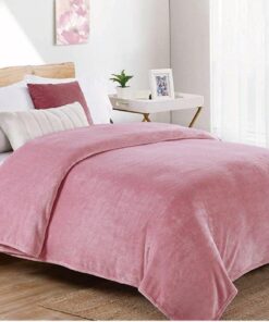 Κουβέρτα Coral Fleece Polyester Μονή 160x220εκ. Μονόχρωμη 01 Cashmere Pink DIMcol24home